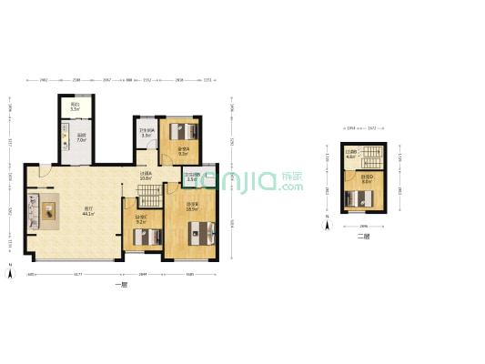 龙湖景粼天著林语溪 4室1厅2卫 122平方