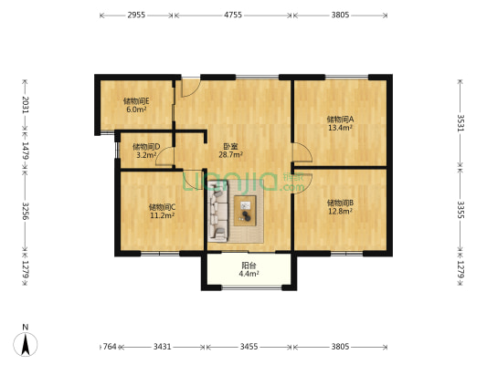 东方苑（木渎） 1室0厅0卫 127平方