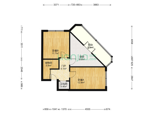 怀远里 2室0厅1卫 57平方
