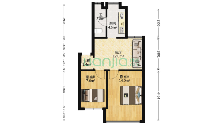 人造板宿舍二手房实景图