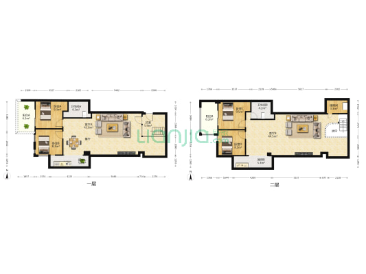 金山城 4室2厅2卫 92平方
