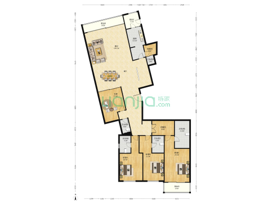 嘉御庭三期（璈峰） 4室1厅5卫 344平方
