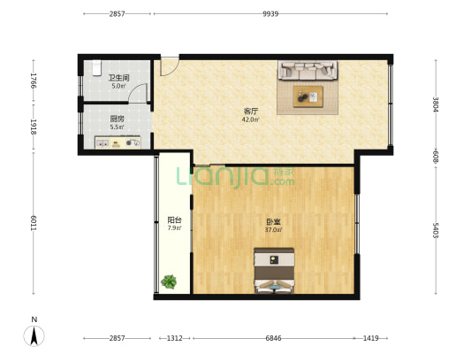 胭脂庭院 1室1厅1卫 118平方