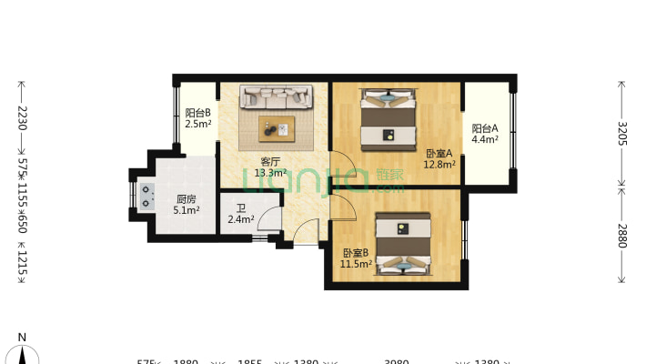 酒精厂家属院二手房实景图