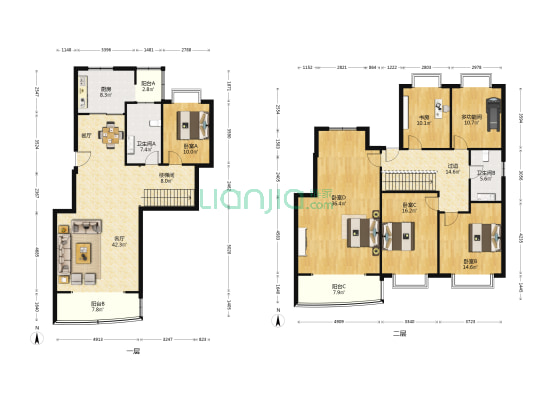 乾坤花园 6室1厅2卫 233平方