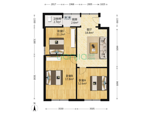 桂湖东路一巷5号 3室1厅1卫 73平方
