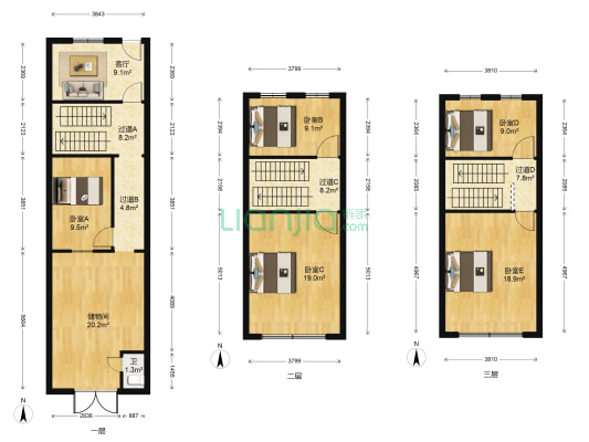徐东埭菜场 5室1厅1卫 113平方