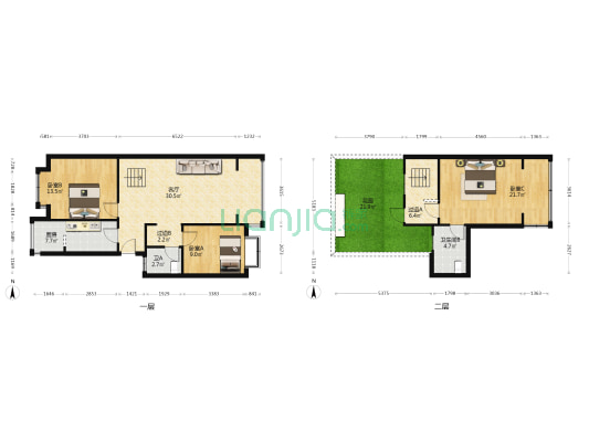 绿韵雅舍 3室1厅2卫 115平方