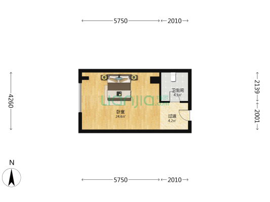 紫郡华宸 1室0厅1卫 50平方