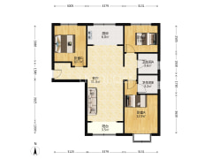 此房南北通透三居，中高楼层，采光视野好！！！-涿州鹏渤·印象城户型图