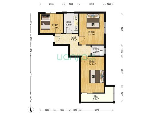 山东路178号小区 3室0厅1卫 67平方