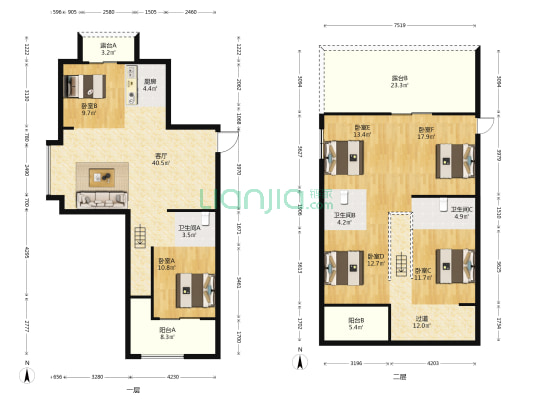 尚东区熙悦锦城 6室1厅3卫 150平方