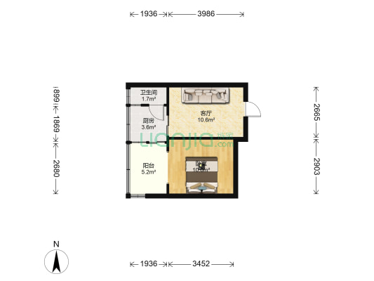 贵惠路155号 1室1厅1卫 38平方