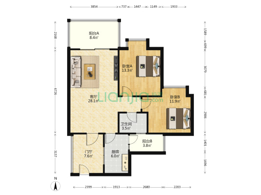 红树湾一期 2室1厅1卫 86平方