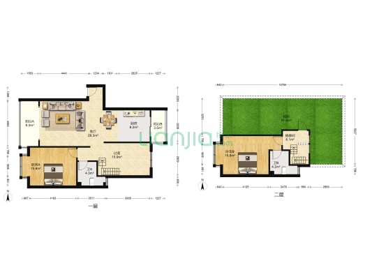 科隆水印康桥 2室1厅2卫 123平方