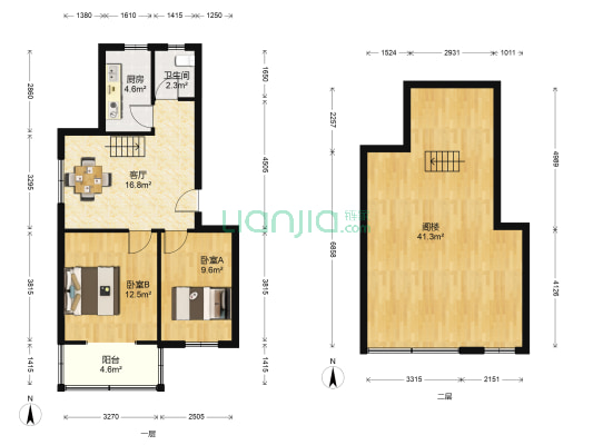 摄山星城齐东苑 2室1厅1卫 75平方