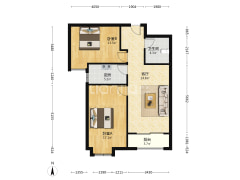 德信公园北侧 翡翠滨江 南向两居室-涿州翡翠滨江户型图