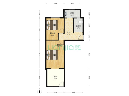 吉林路(塘沽区) 2室0厅1卫 52平方