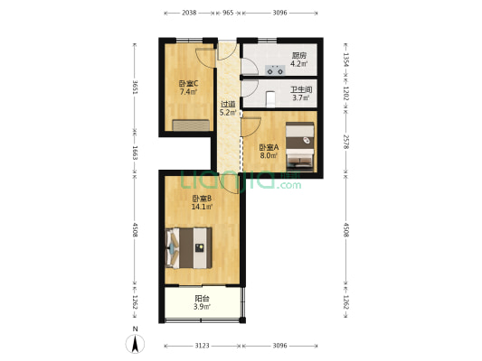 文新小区 3室0厅1卫 58平方