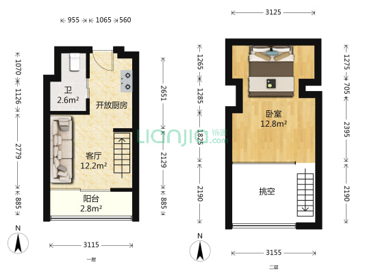 旭辉和昌都会山 1室1厅1卫 31平方