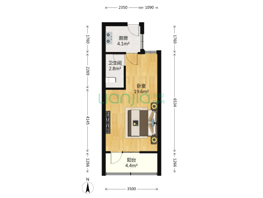 大红门西后街 1室0厅1卫 42平方