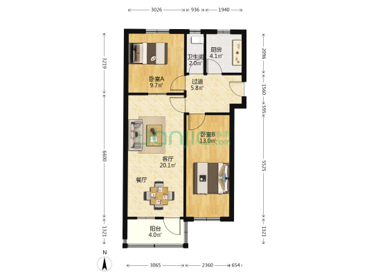 棉纺东路28号 2室1厅1卫 71平方