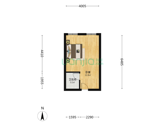 利浩财智广场 1室0厅1卫 38平方