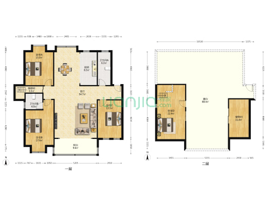 曙光馨居 4室1厅2卫 188平方