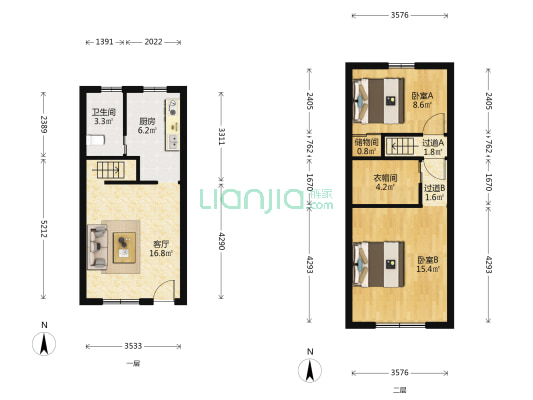 桃园新村路下 2室1厅1卫 74平方