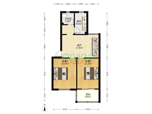 安泰社区 2室1厅1卫 65平方