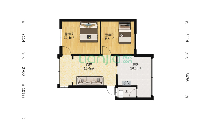 朝阳后山社区二手房实景图