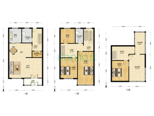 胡岗小区 4室1厅2卫 185平方