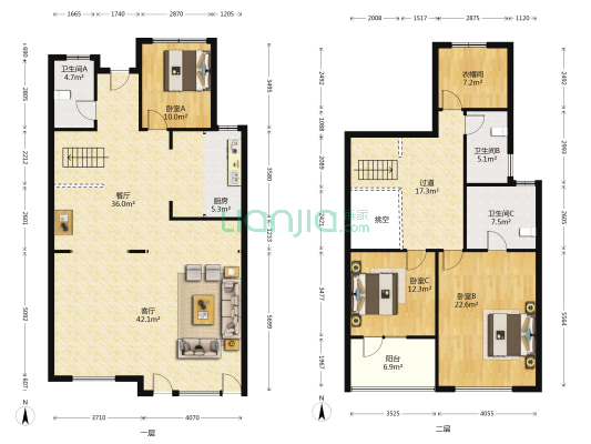 半山国际花园东区 3室2厅3卫 310平方