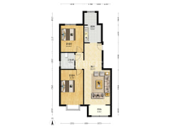 此房还有半年满五了，毛坯房，看房方便，采光好视野好-涿州幸福嘉园户型图