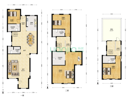 长房平和墅 4室1厅5卫 247平方