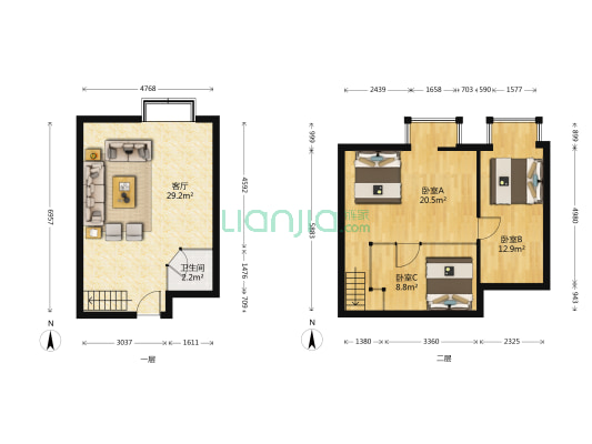 东逸大厦 3室1厅1卫 41平方