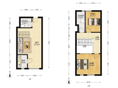 钻石广场 2室1厅 北 南-涿州钻石广场户型图