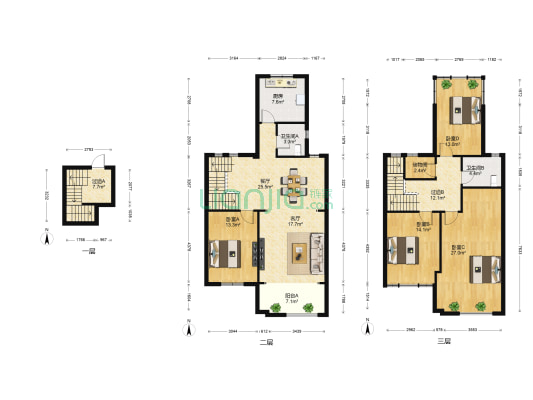 泰和郡一二三期 4室2厅2卫 149平方