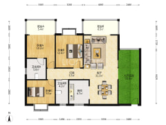 聖龙天龙居    步梯7楼   3房2厅2卫   天面可用-桂林聖隆·天龍居户型图