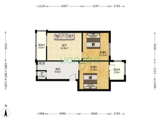 南明东路9号 2室1厅1卫 71平方