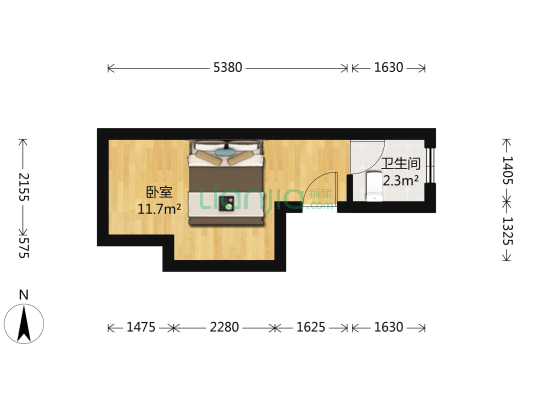 泉倾天下I期 1室0厅1卫 52平方