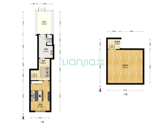 南罐小区 1室1厅1卫 34平方