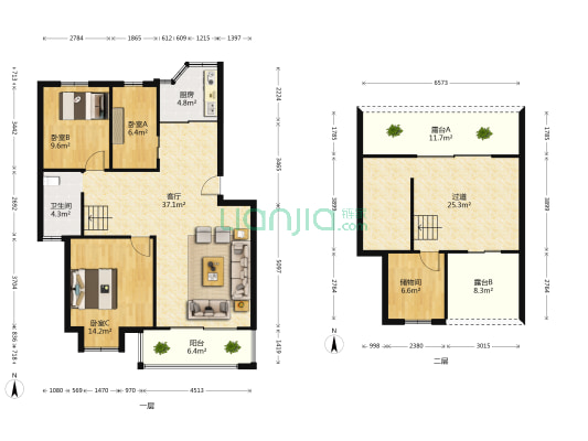 星港小镇 3室1厅1卫 148平方
