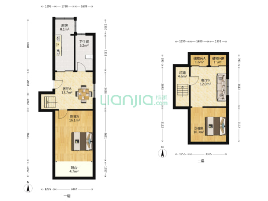 外滩北苑 2室2厅1卫 54平方