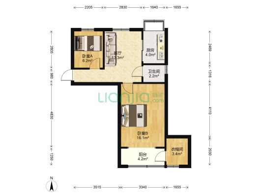 钢花村街120社区 2室1厅1卫 58平方