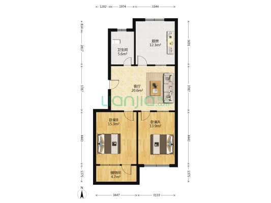 新教师公寓 2室1厅1卫 91平方