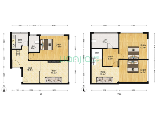 保利中汇广场 3室2厅2卫 113平方