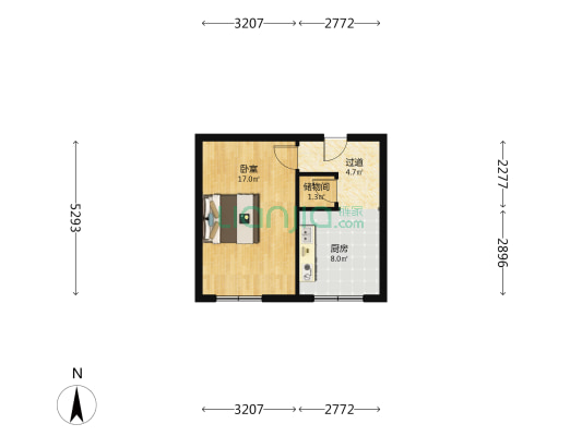 电机头道街 1室0厅0卫 33平方