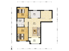 南北通透户型 户型方正可利用空间大，采光好-涿州高铁新干线户型图