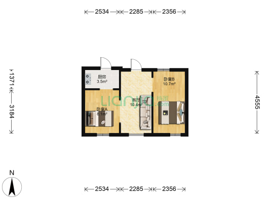 港务村 2室1厅0卫 27平方